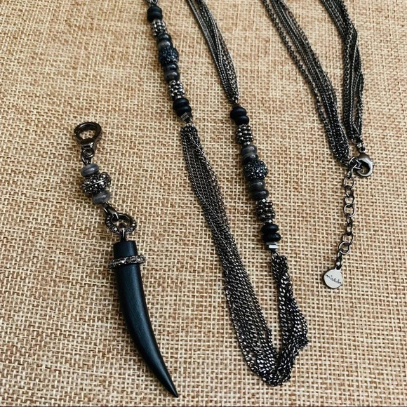 NWOT Stella & Dot Arlo Horn Necklace - Picture 4 of 6